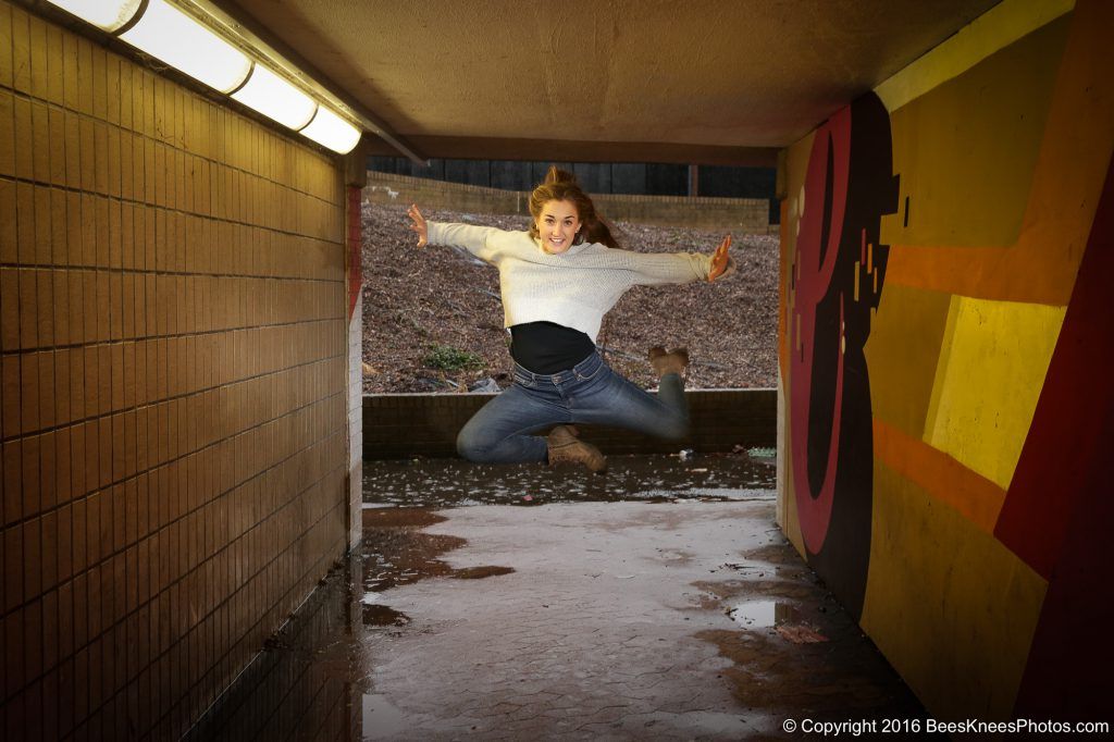 dancer in an underpass