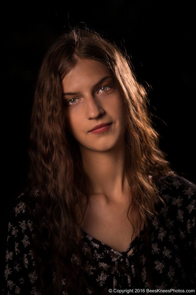 dark daytime female portrait