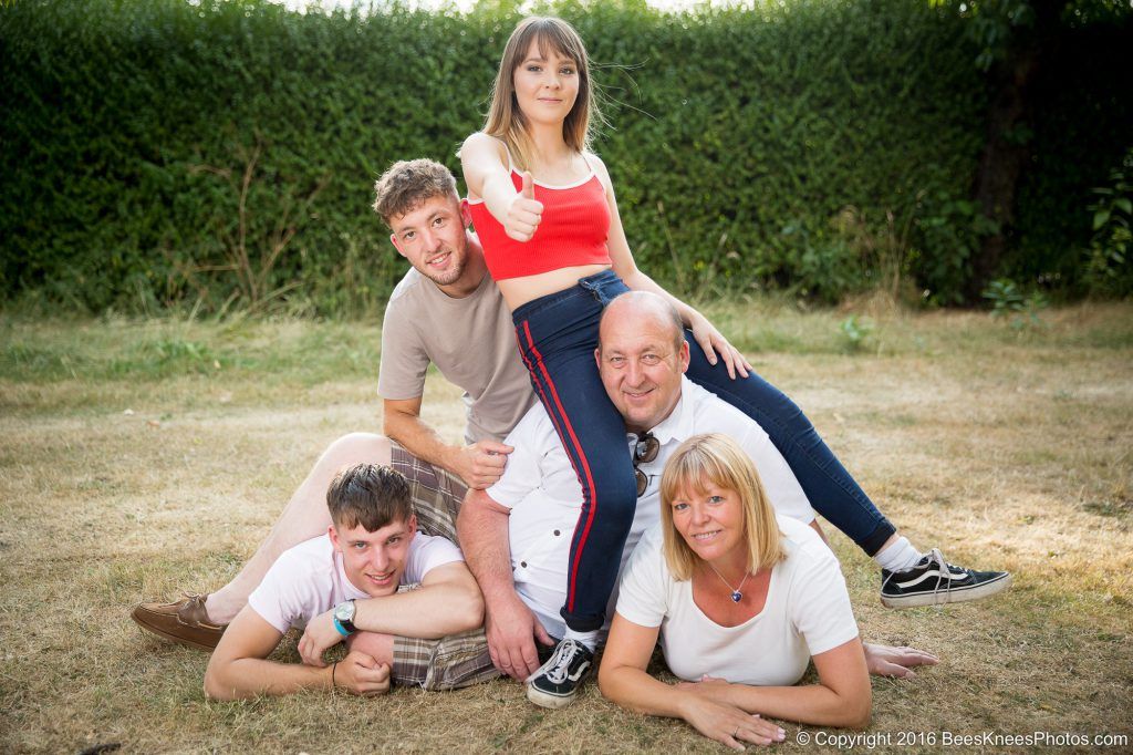 teenage family in the park