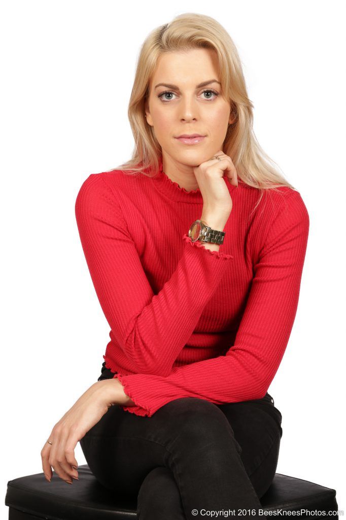 woman in an elegant seated pose